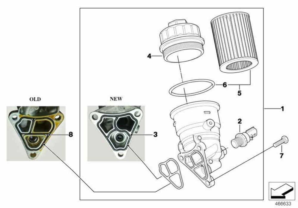 Mini Cooper Engine Oil Filter Housing Gasket NEW 11427509211 02-08 R50 R52 R53