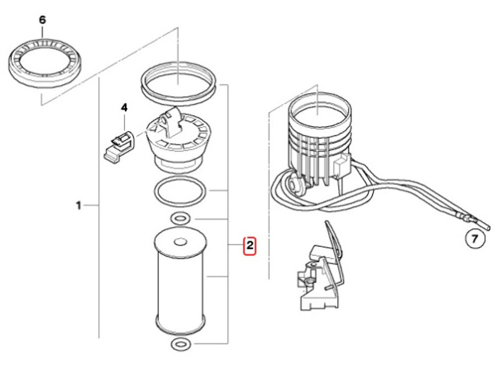 Mini Cooper Fuel Filter Replacement Kit OEM New 16146757196 2002-2008 R50 R52 R53