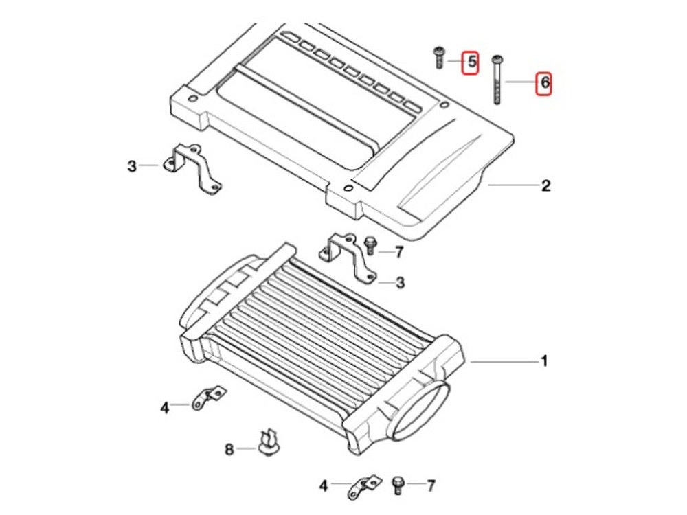 Mini Cooper S Intercooler Cover Hardware Screws New OEM 17517552373 17517552372 02-08 R52