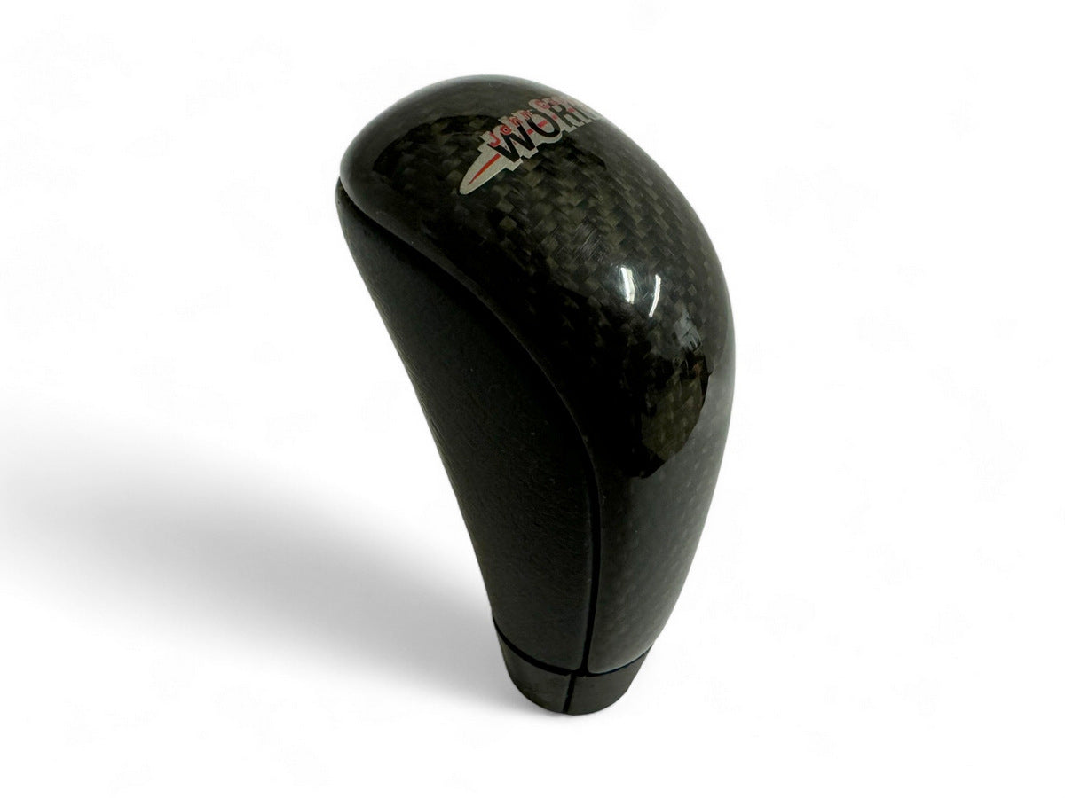 Mini Cooper Carbon Fiber and Leather JCW Shift Knob 25110396878 05-08 R52 R53 443