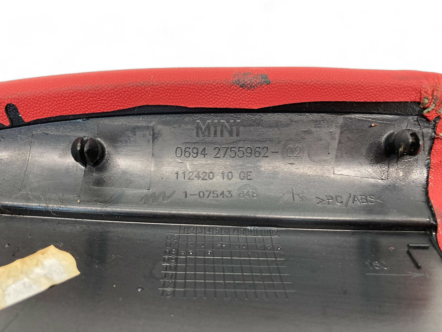 Mini Cooper Clubman Rear Armrest Pair, Rooster Red 08-14 R55 435