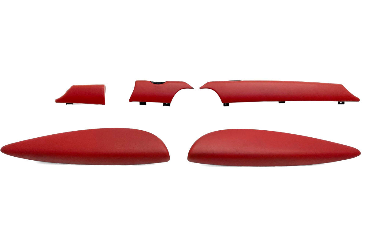 Mini Cooper Dash and Armrest Set Trim Rooster Red Leather 07-15 R5x 435