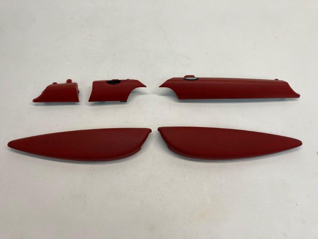 Mini Cooper Dash and Armrest Set Trim Rooster Red Leather 07-15 R5x 439