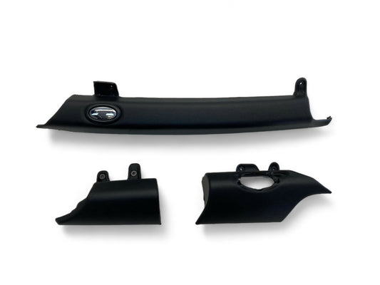 Mini Cooper Dash Knee Protection Trim Set Carbon Black Leather 07-15 R5x 451