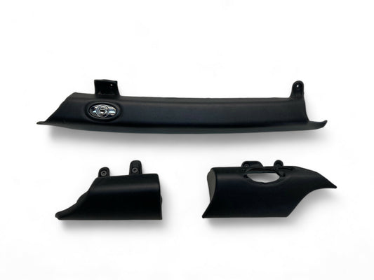 Mini Cooper Dash Knee Protection Trim Set Carbon Black Leather 07-15 R5x 454