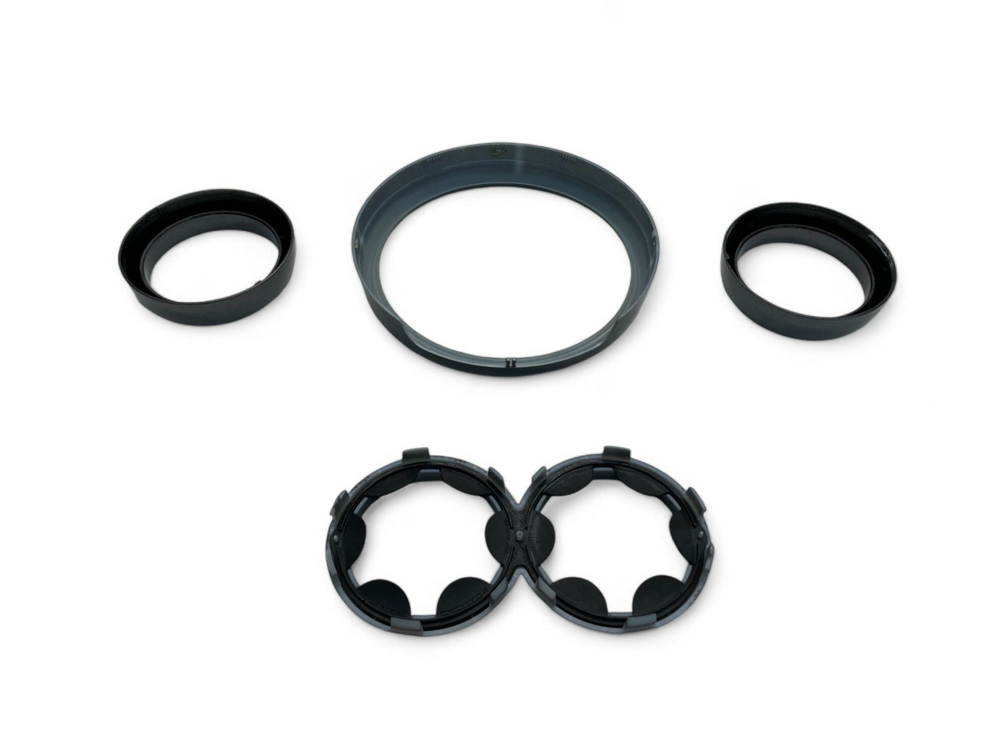 Mini Cooper Dash and Cup Holder Trim Ring Set Anthracite 02-08 R50 R52 R53