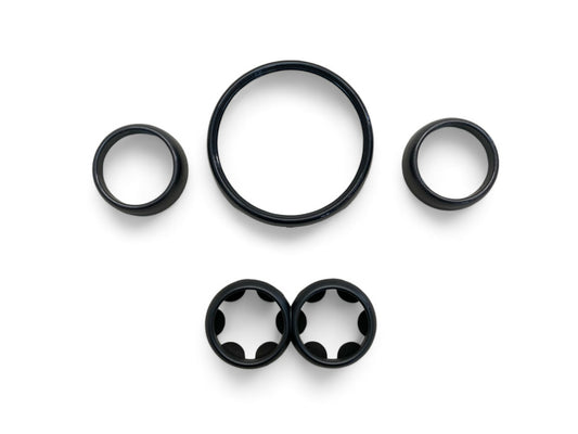 Mini Cooper Dash and Cup Holder Trim Ring Set Anthracite 02-08 R50 R52 R53