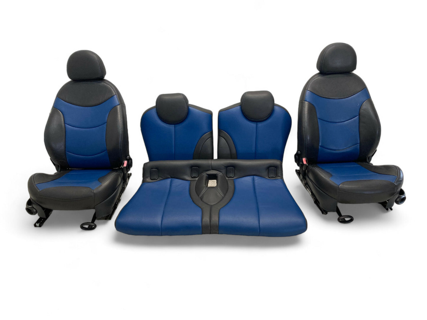 Mini Cooper Seats Custom Blue Black Leather 05-06 R53 446