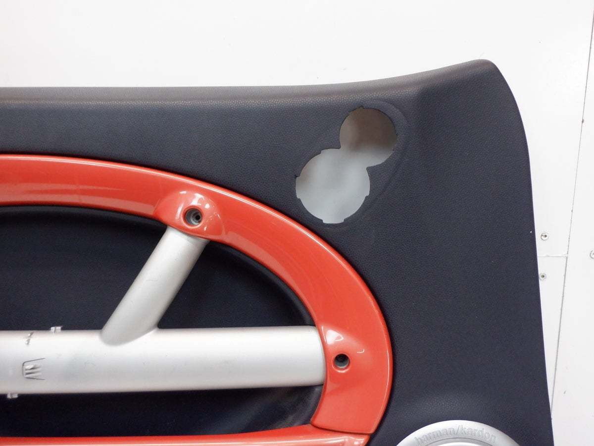 Mini Cooper Door Panels Dark Blue w/ Hot Orange Trim H/K 05-08 R50 R52 R53 243