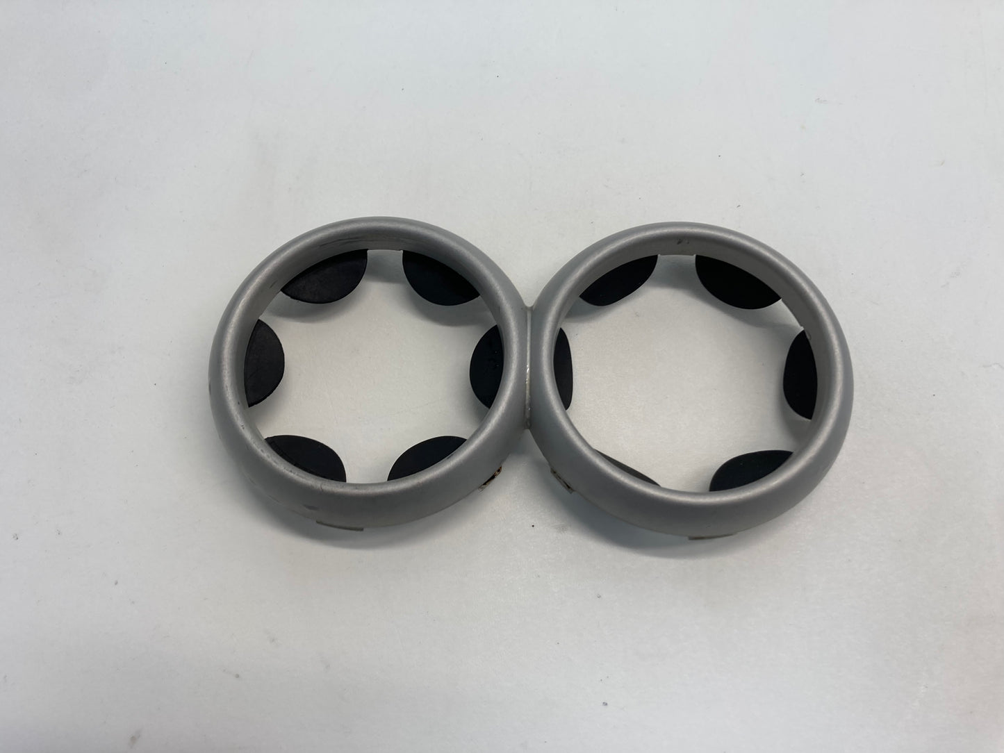 Mini Cooper Dash and Cup Holder Trim Ring Set Silver 02-08 R50 R52 R53