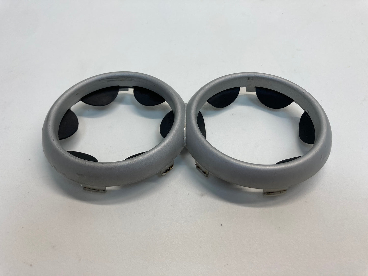 Mini Cooper Dash and Cup Holder Trim Ring Set Silver 02-08 R50 R52 R53