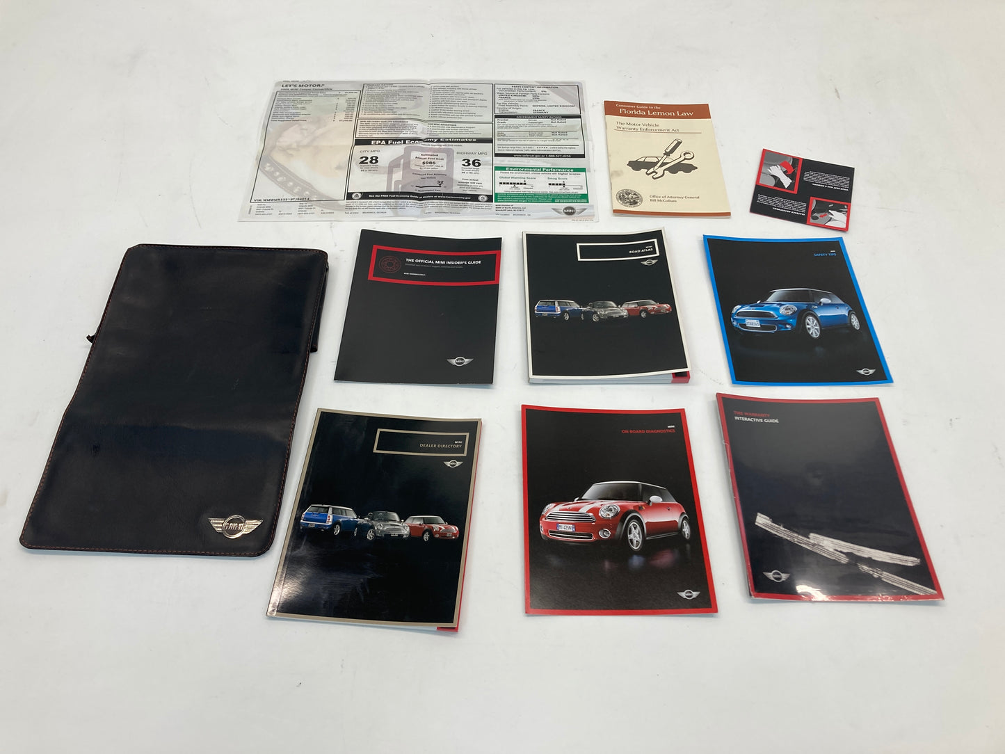 2009 Mini Cooper Owner's Manual/Technical Literature & Case 01412602030 R56 R57 363