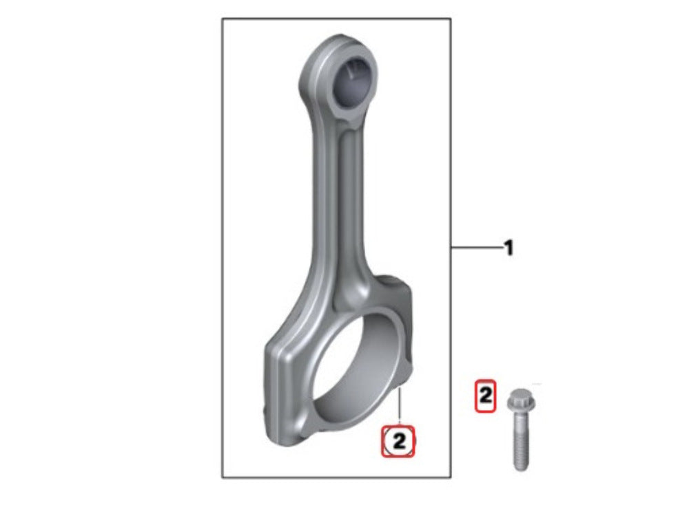 Mini Cooper Connecting Rod Bolt Set, M7x37 OEM 11247593922 R5x R6x